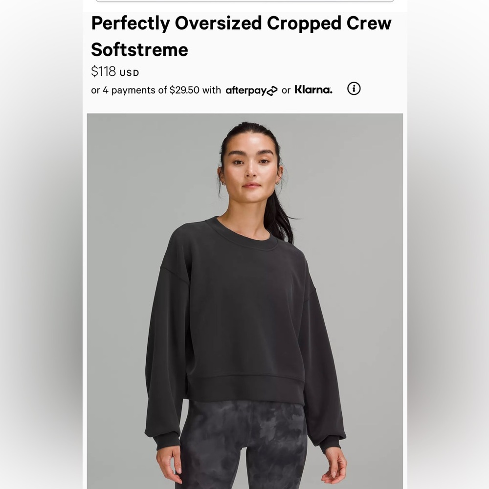 Lulu lemon cropped boxy sweater
